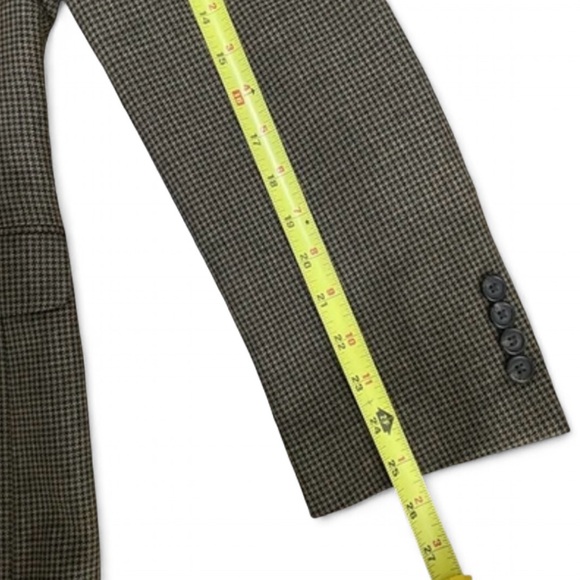 Ralph Lauren Brown Houndstooth Sport Coat Blazer Men’s 40R Classic - Picture 12 of 14